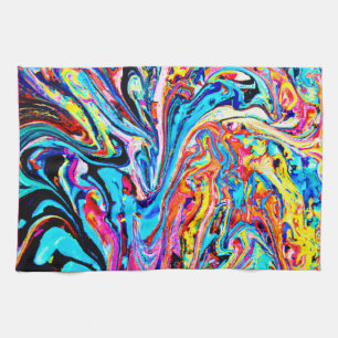 Linge De Cuisine Motif Abstrait coloré