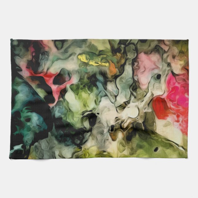 Linge De Cuisine Motif Abstrait Cool de la palette Messy (Horizontal)