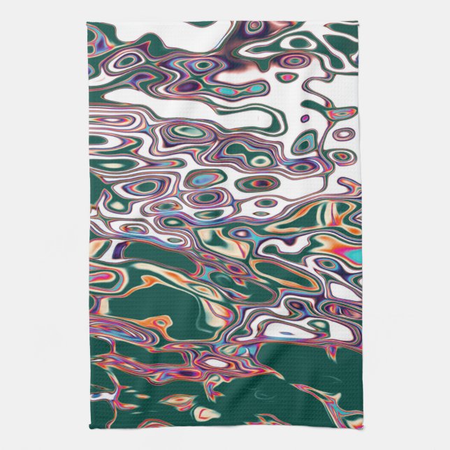 Linge De Cuisine Motif Abstrait couleur rétro (Vertical)
