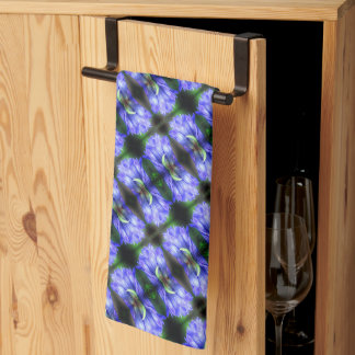 Linge De Cuisine Motif Abstrait de la Fleur Gentienne Bleue