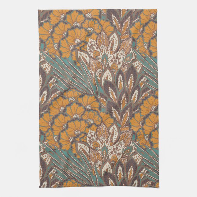 Linge De Cuisine Motif abstrait de plume de paon (Vertical)