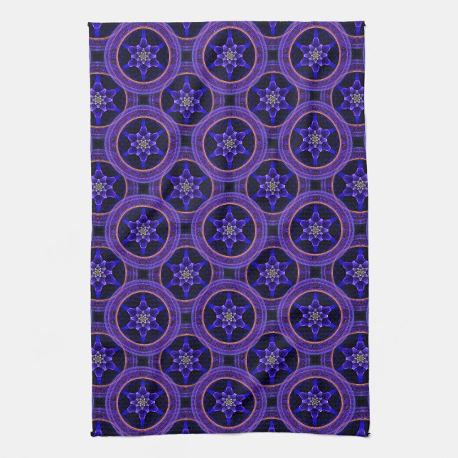 Linge De Cuisine Motif abstrait élégant boho moderne floral #505 (Vertical)