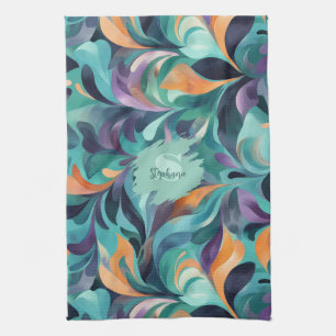 Linge De Cuisine Motif Abstrait et dynamique inspiré par Paisley