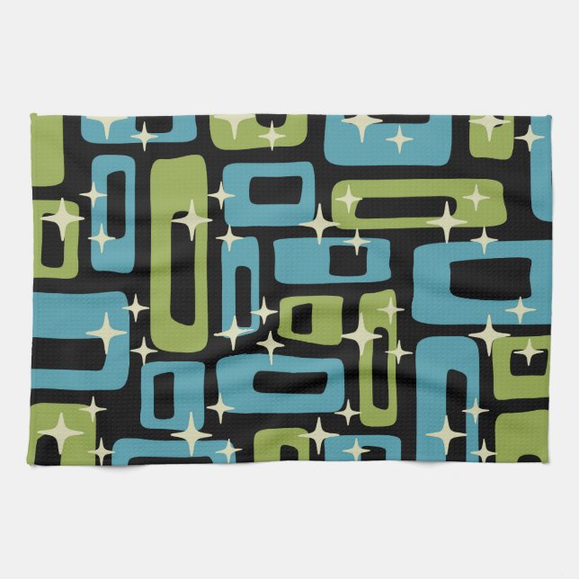 Linge De Cuisine Motif Abstrait moderne du milieu du siècle (Horizontal)
