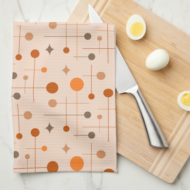 Linge De Cuisine Motif Abstrait Moderne du Milieu du Siècle 29 Terr (Quart Plié)