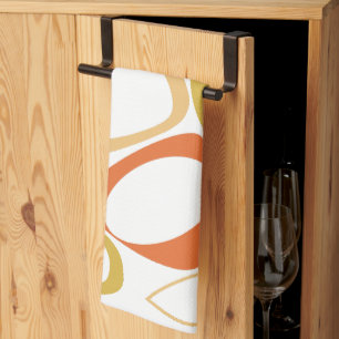 Linge De Cuisine Motif Abstrait Orange Jaune De Style Moderne