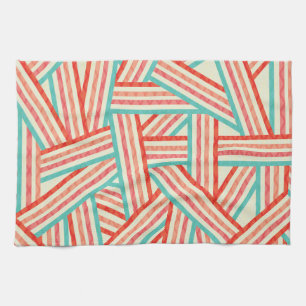 Linge De Cuisine Motif Abstrait rayé coloré