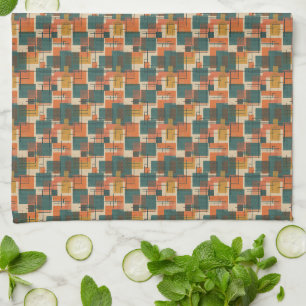 Linge De Cuisine Motif Abstrait Rétro Moderne du Milieu du Siècle 