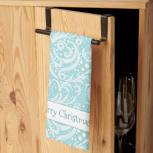 Linge De Cuisine Motif Abstrait turquoise Snowflake #10 ID1009