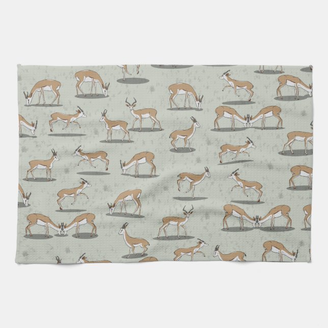 Linge De Cuisine Motif Antelope (Horizontal)
