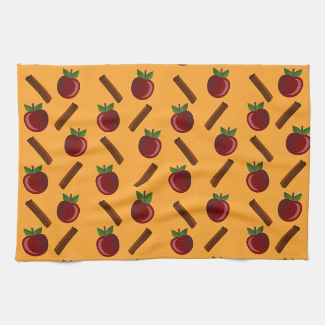 Linge De Cuisine Motif Apple Cinnamon (Horizontal)