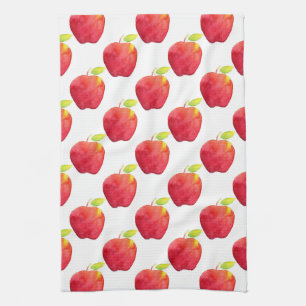 Linge De Cuisine Motif Apple couleur rouge
