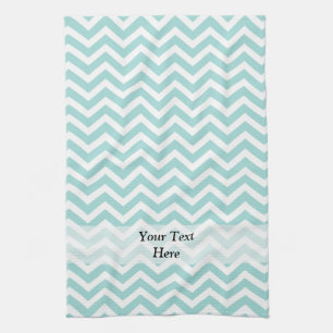 Linge De Cuisine Motif Aqua chevron