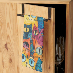Linge De Cuisine Motif aquarelle de chats mignons