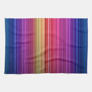 Linge De Cuisine Motif arc-en-ciel vertical acrylique coloré  