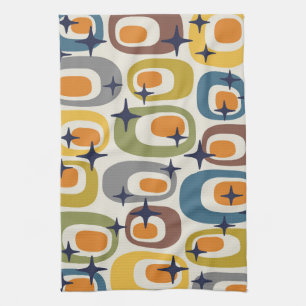 Linge De Cuisine Motif atomique moderne du milieu du siècle