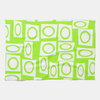 Linge De Cuisine Motif au néon fou de carré de cercle d'amusement