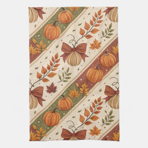 Linge De Cuisine Motif automnal de citrouille et de feuilles tomban