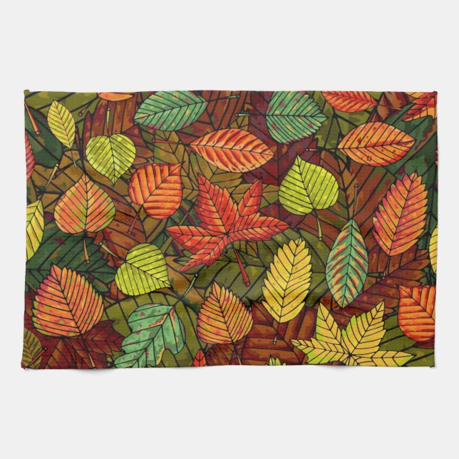 Linge De Cuisine Motif automne (Horizontal)