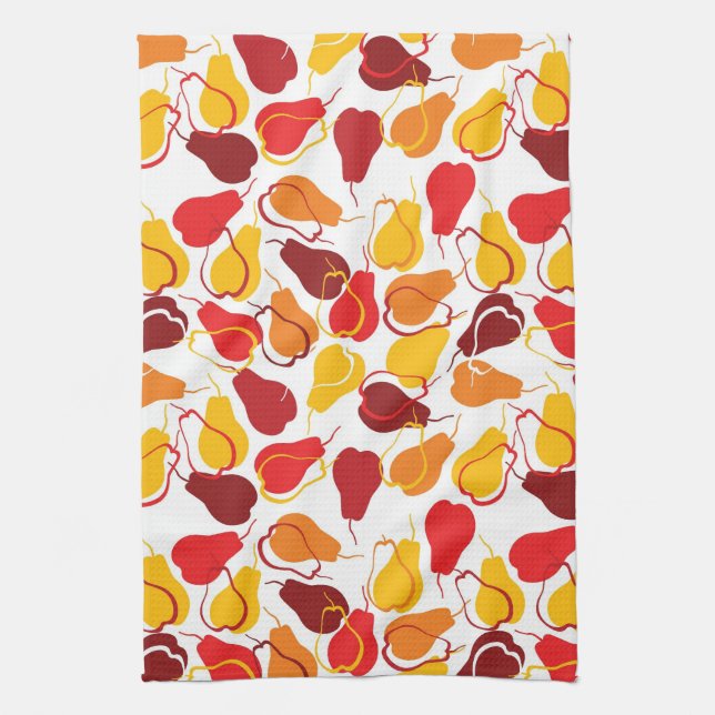 Linge De Cuisine Motif aux poires (Vertical)