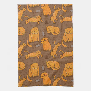 Linge De Cuisine Motif avec des chats