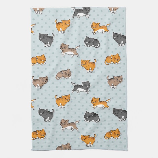 Linge De Cuisine motif avec les chats drôles (Vertical)