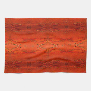 Linge De Cuisine Motif aztèque orange