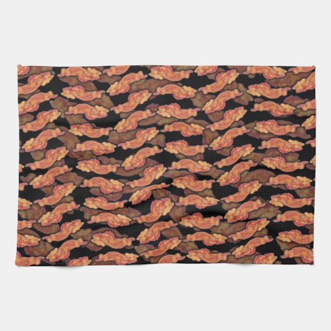 Linge De Cuisine Motif Bacon (Horizontal)