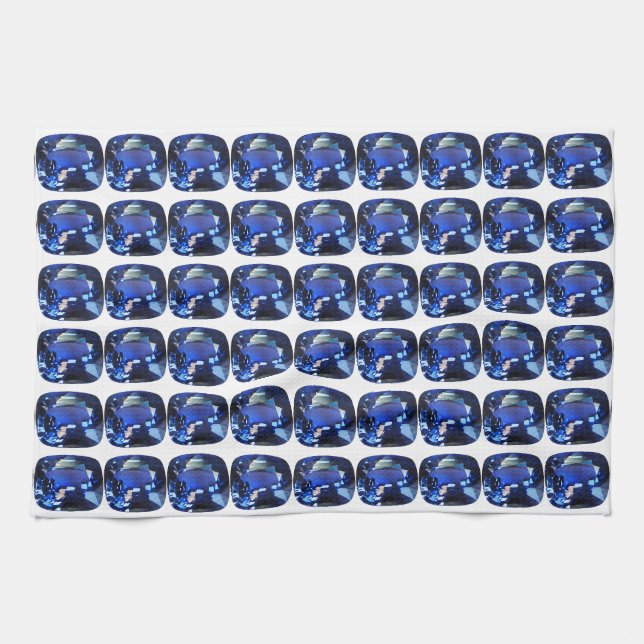 Linge De Cuisine Motif bleu (Horizontal)