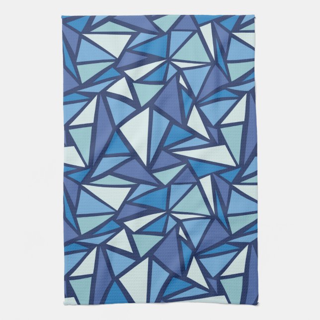 Linge De Cuisine Motif bleu abstrait de Crsytal de glace (Vertical)