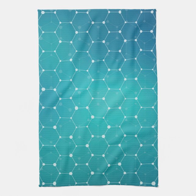 Linge De Cuisine Motif bleu d'ADN de Teal (Vertical)