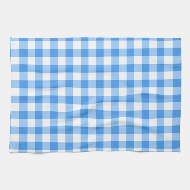 Linge De Cuisine Motif bleu et blanc de contrôle de guingan (Horizontal)