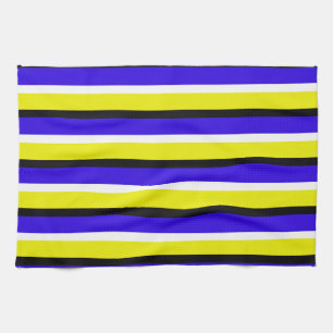 Linge De Cuisine Motif Bleu Jaune