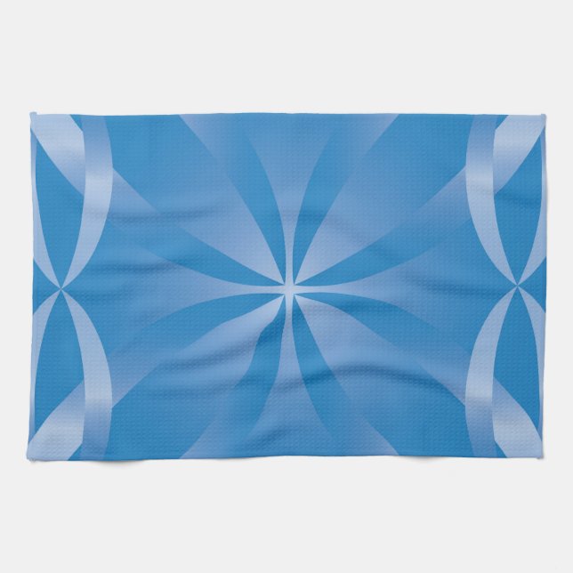 Linge De Cuisine motif bleu topaz (Horizontal)