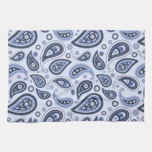 Linge De Cuisine Motif Blue Paisley