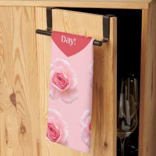 Linge De Cuisine Motif Bonne Saint Valentin 2024 Arrière - plan