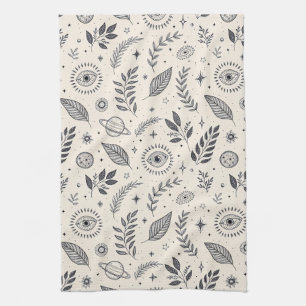 Linge De Cuisine Motif botanique céleste (6)