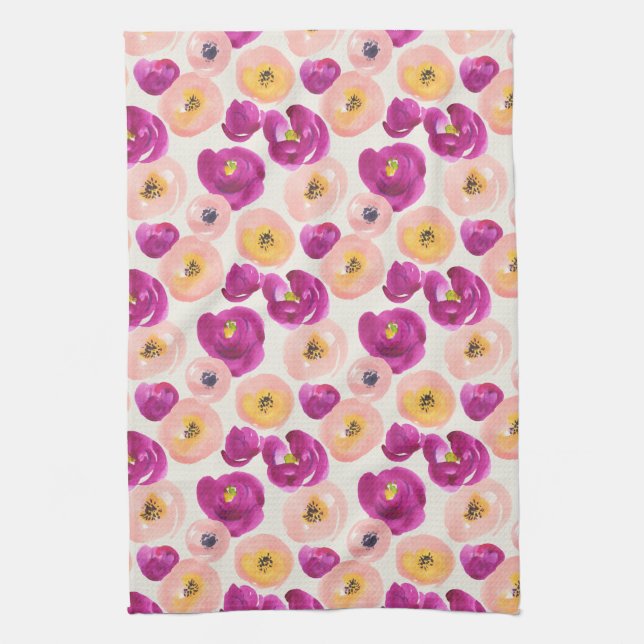 Linge De Cuisine Motif botanique d'aquarelle (Vertical)