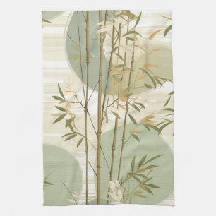 Linge De Cuisine Motif botanique de la forêt de bambou Zen (3)