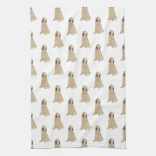 Linge De Cuisine Motif Briard Dog