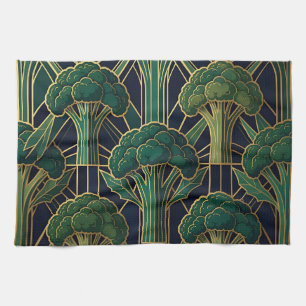 Linge De Cuisine Motif Brocoli Art Déco