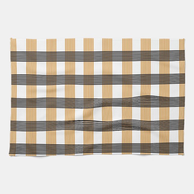 Linge De Cuisine Motif Brown de vérification du service (Horizontal)
