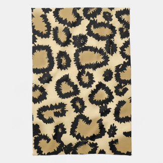 Linge De Cuisine Motif, brun et noir d'empreinte de léopard