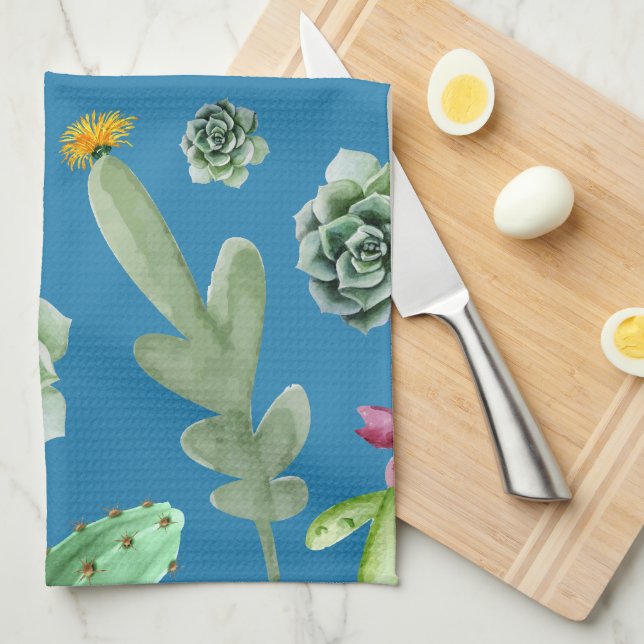 Linge De Cuisine Motif Cactus 5 (Quart Plié)