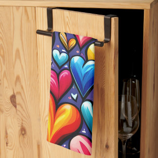 Linge De Cuisine Motif cardiaque gai