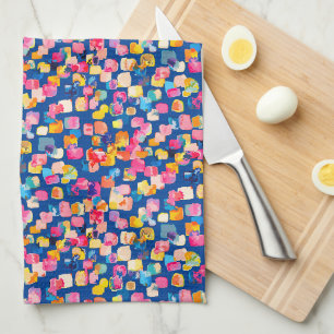 Linge De Cuisine Motif carré abstrait moderne