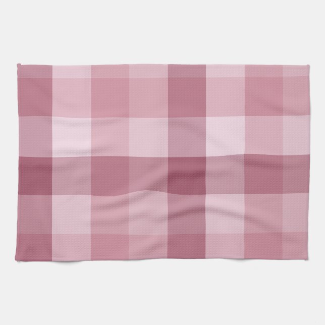 Linge De Cuisine Motif carreau gingham rose (Horizontal)