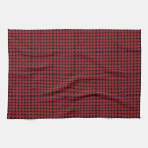 Linge De Cuisine Motif carreaux rouge et noir