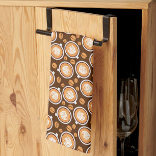 Linge De Cuisine Motif carrelé au café liquide