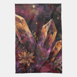 Linge De Cuisine Motif céleste de galaxie de cristal d'améthyste